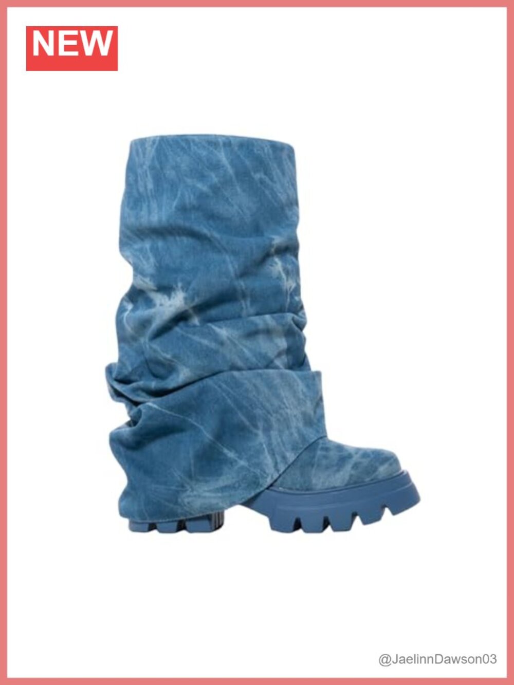 Wide Calf Metallic Faux Leather Mid-Calf Pull-On Boots Platform Chunky Heel